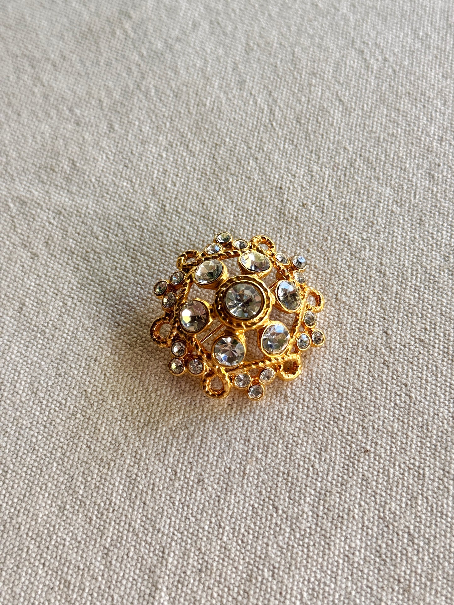 Broche Octagonal con Cristales
