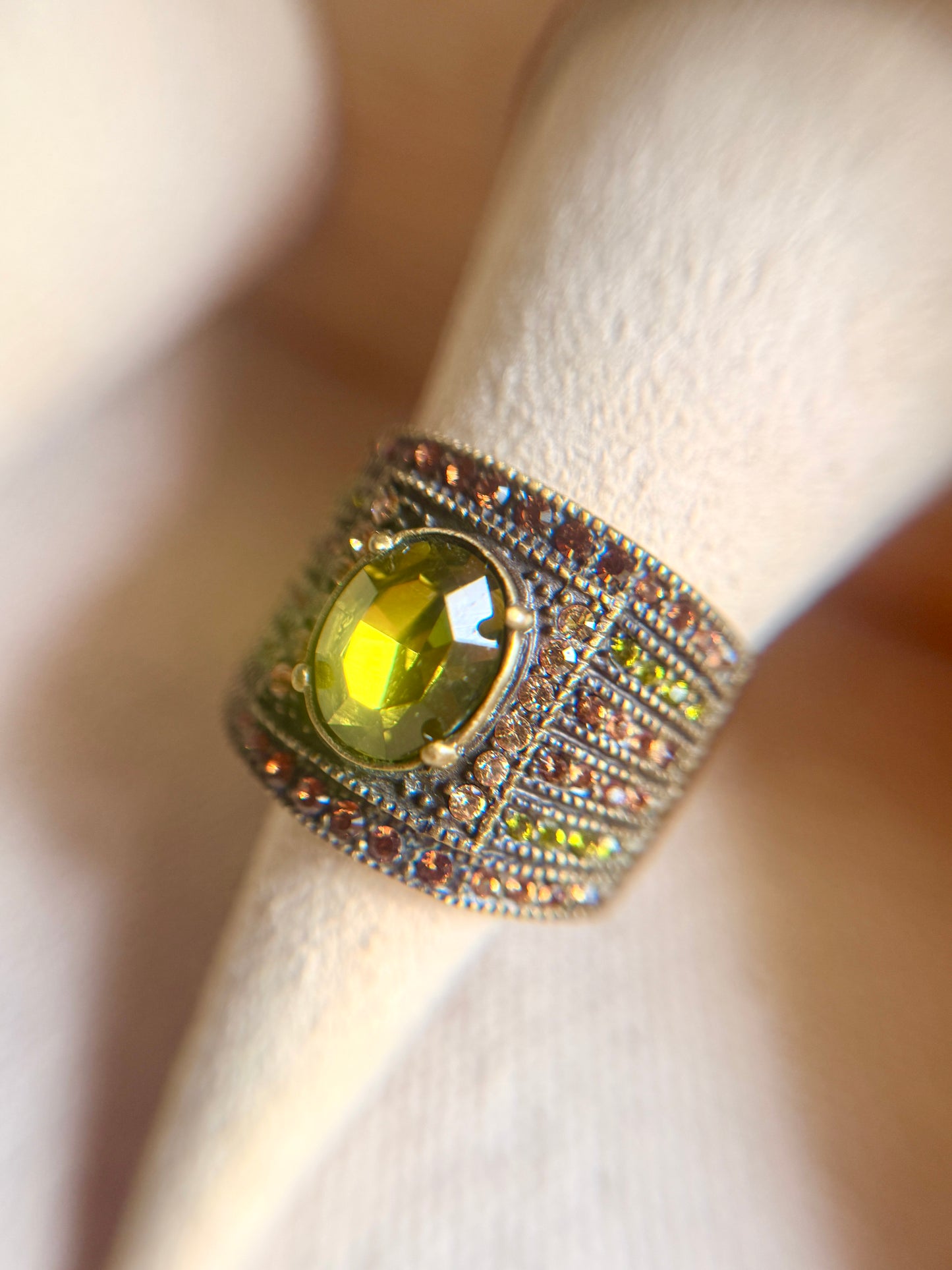 Anillo Cristal Verde- Heidi Daus