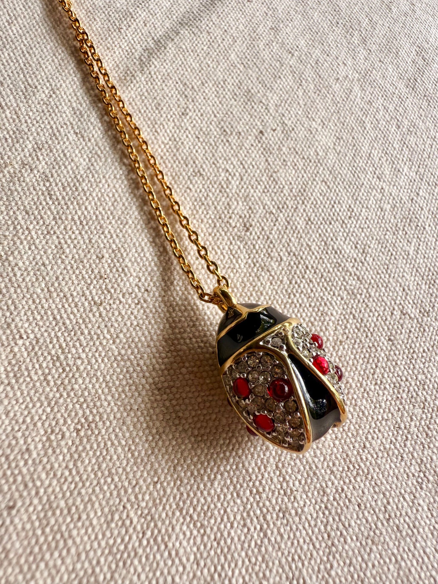 Collar Mariquita Enamel y Cristales- Joan Rivers