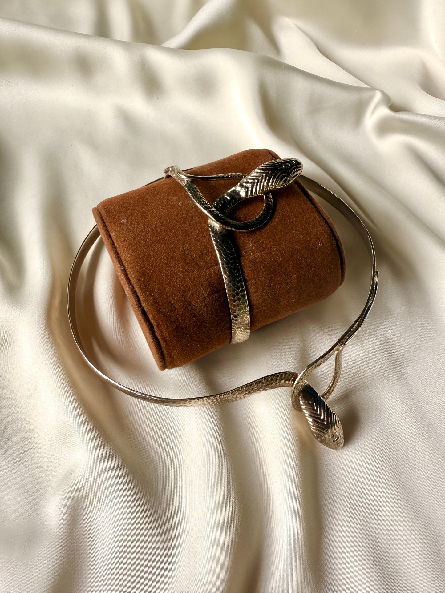 Set de Collar y Pulsera Serpiente entrecruzada