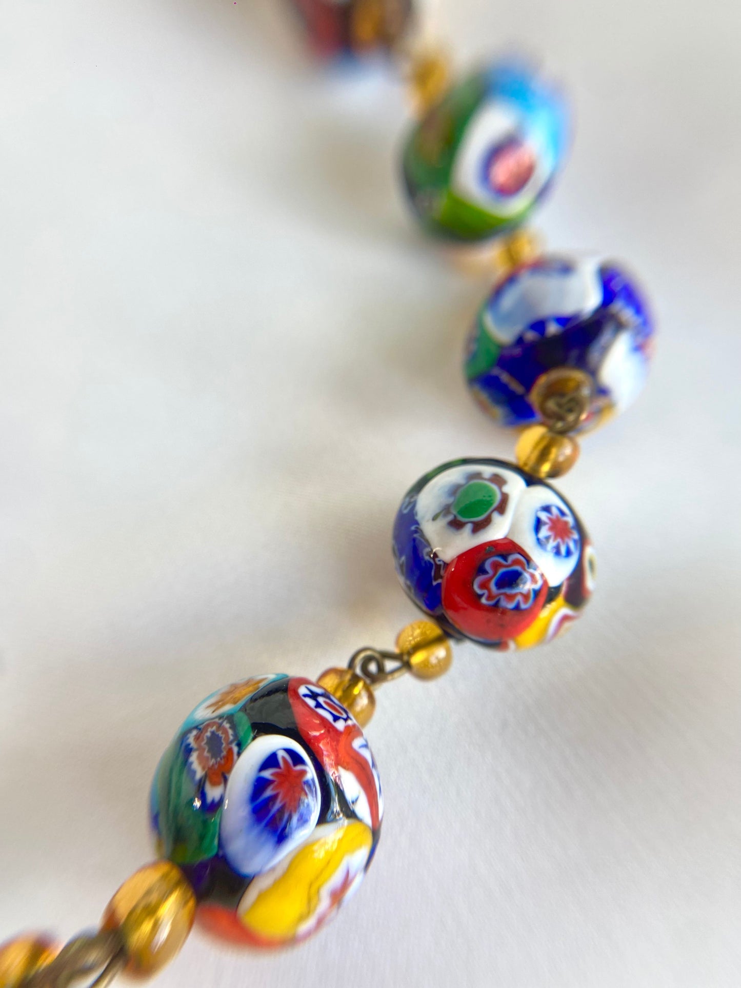 Collar de vidrio Millefiori