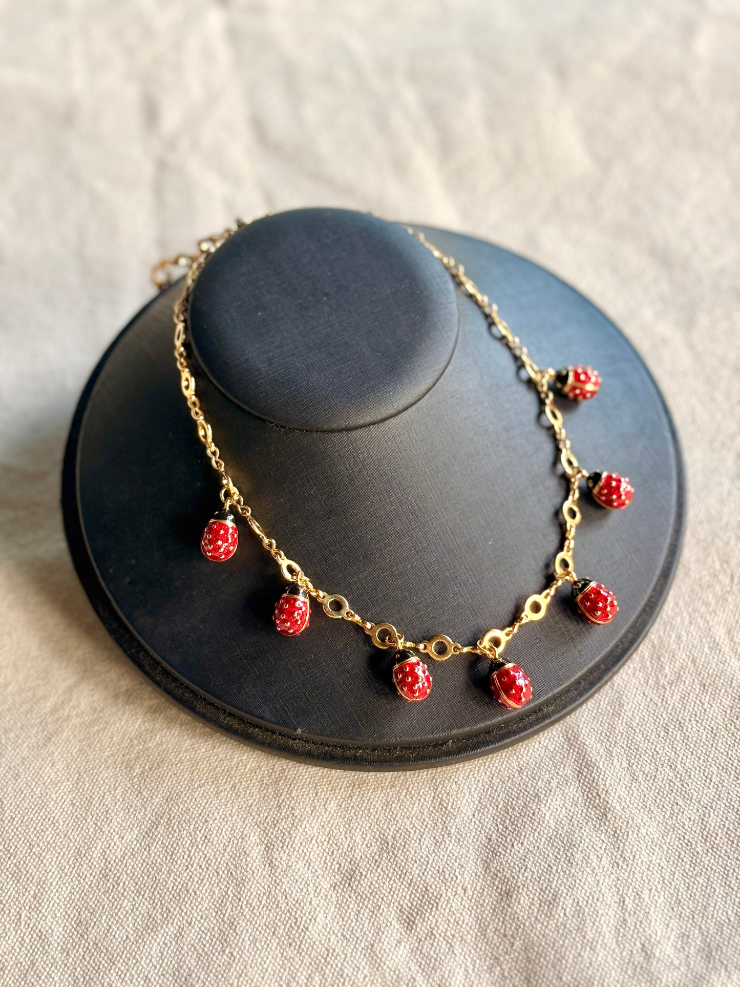 Set de Mariquitas: Aretes, Pulsera, Reloj y Collar - Joan Rivers