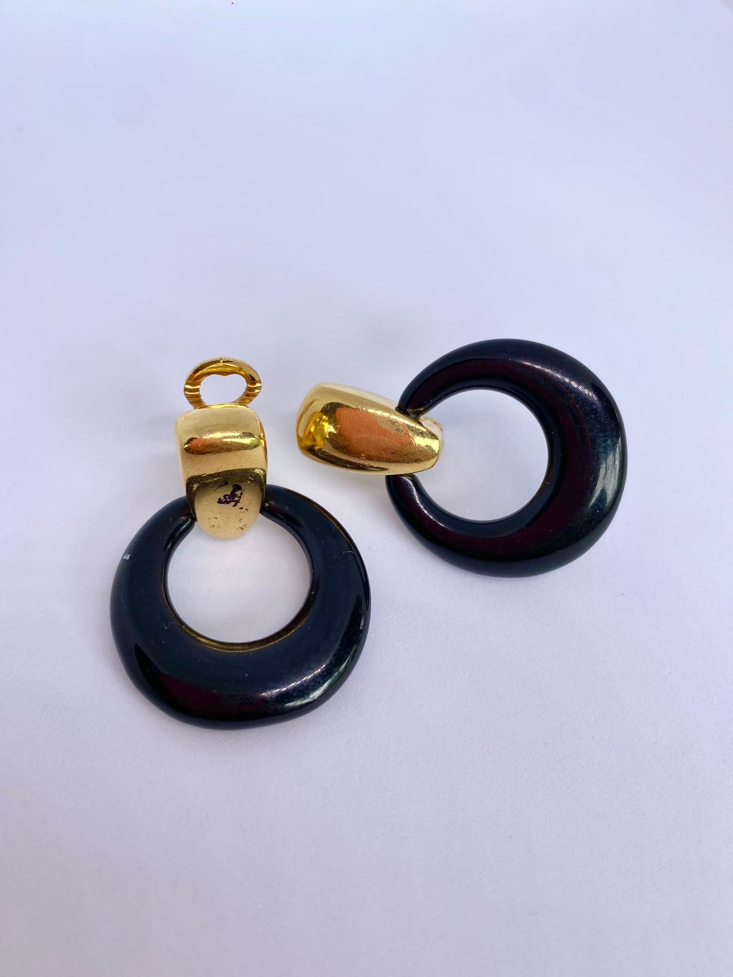 Aretes Retro-Chic de prensa- Monet