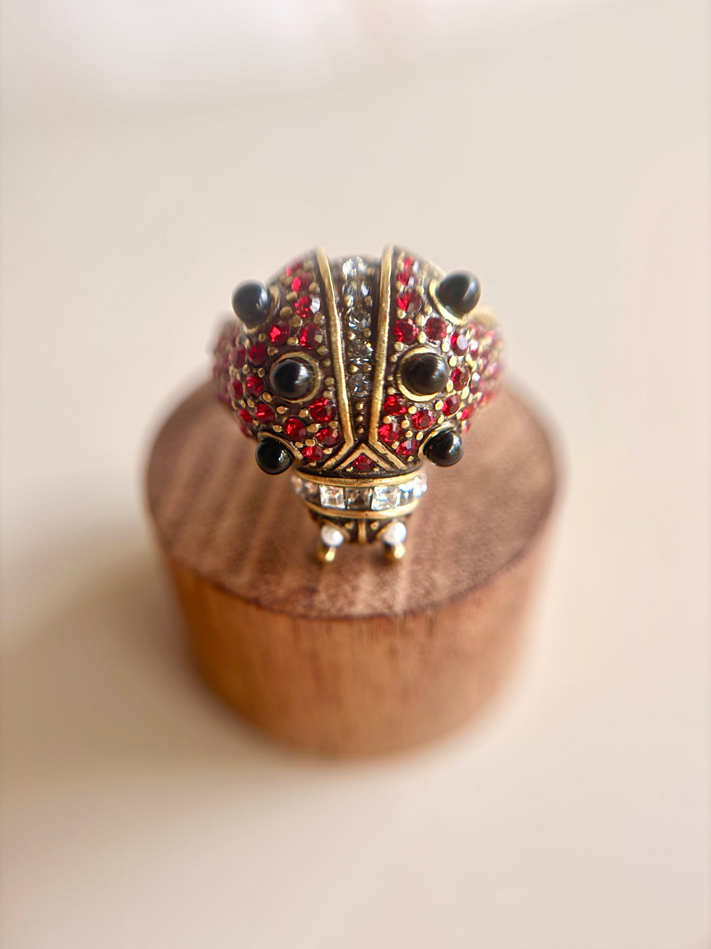 Anillo Mariquita Roja y Negro- Heidi Daus