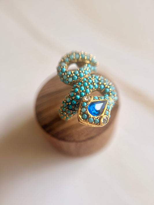 Anillo Serpiente Turquesa- Kenneth J Lane