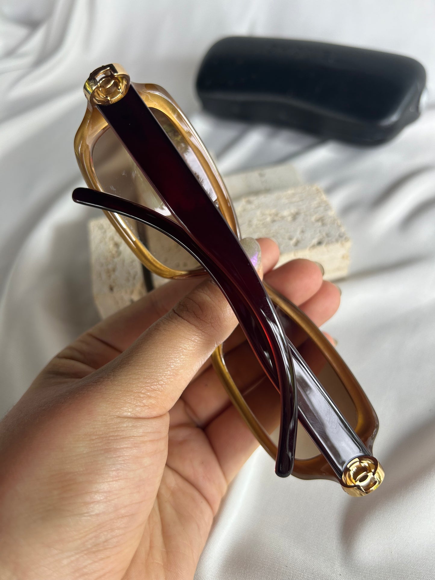 Lentes con Logo Doble C, Carey - Chanel