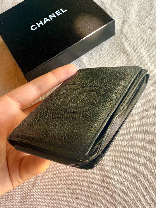 Billetera Compacta de Cuero- Chanel