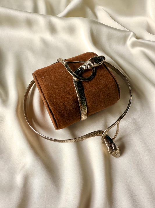 Set de Collar y Pulsera Serpiente entrecruzada