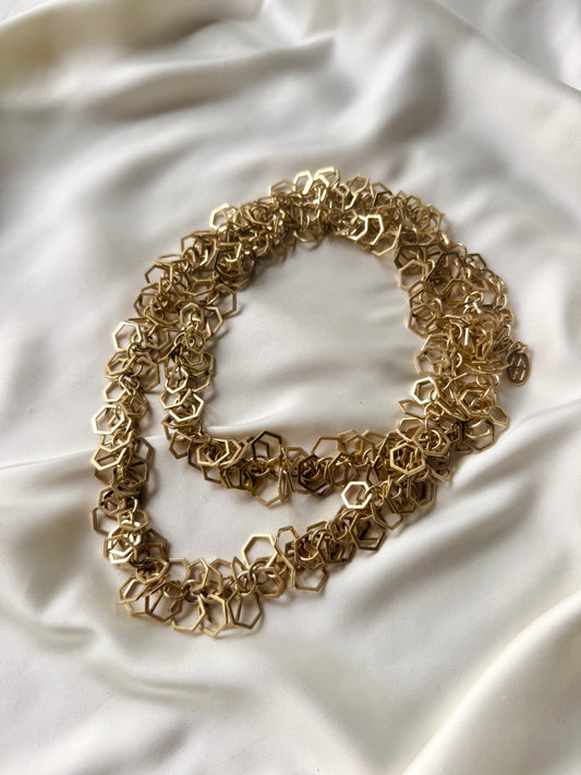 Collar Hexágonos Dorados