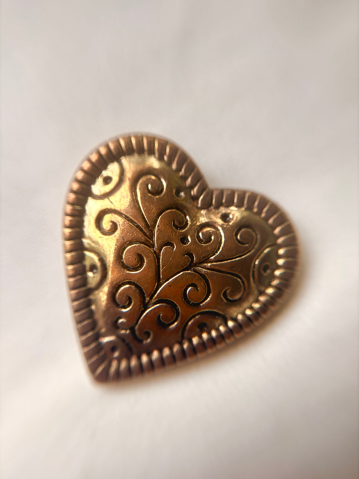 Cubre botones Corazon dorados, set de 2.