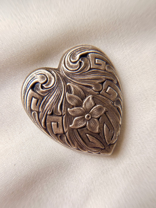 Cubre Botones Corazon Floral, set de 1 .