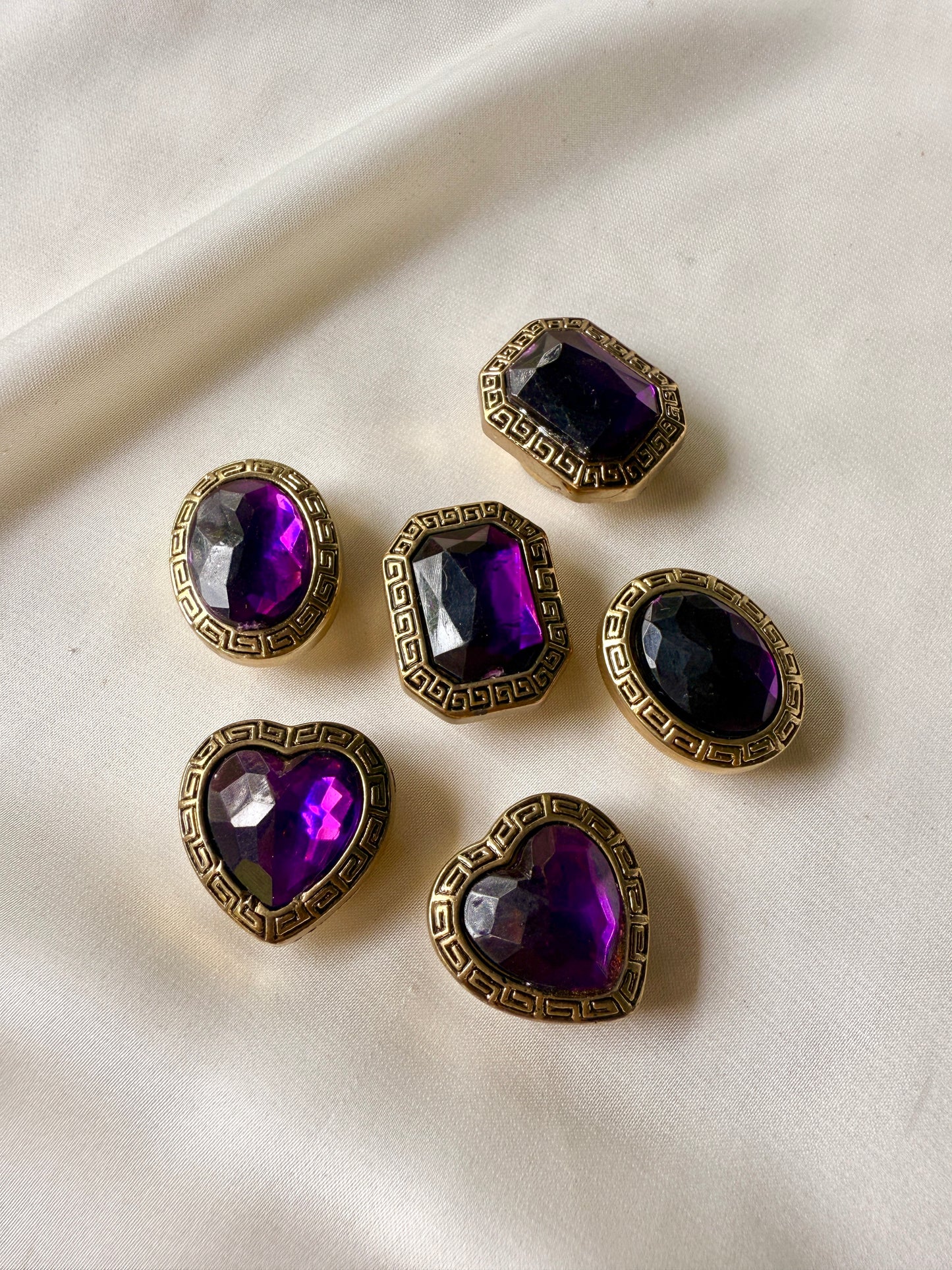 Cubre Botones Purpuras, set de 6
