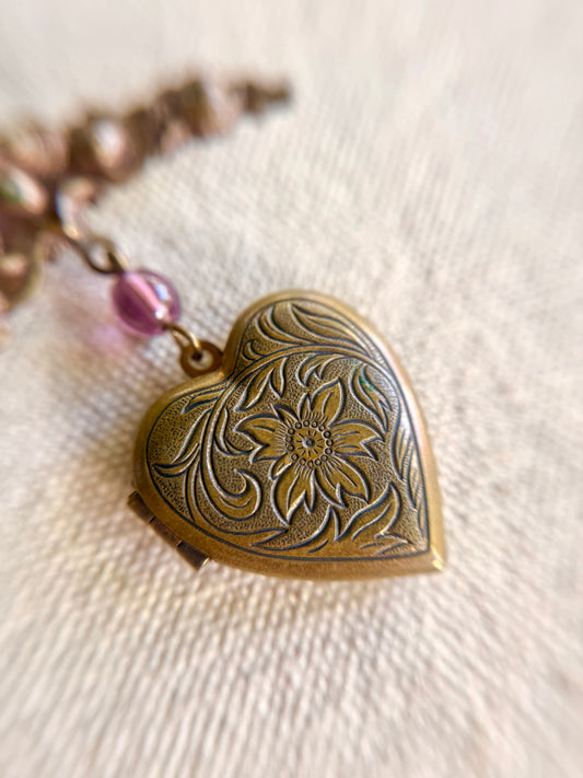Broche de Relicario de Corazon