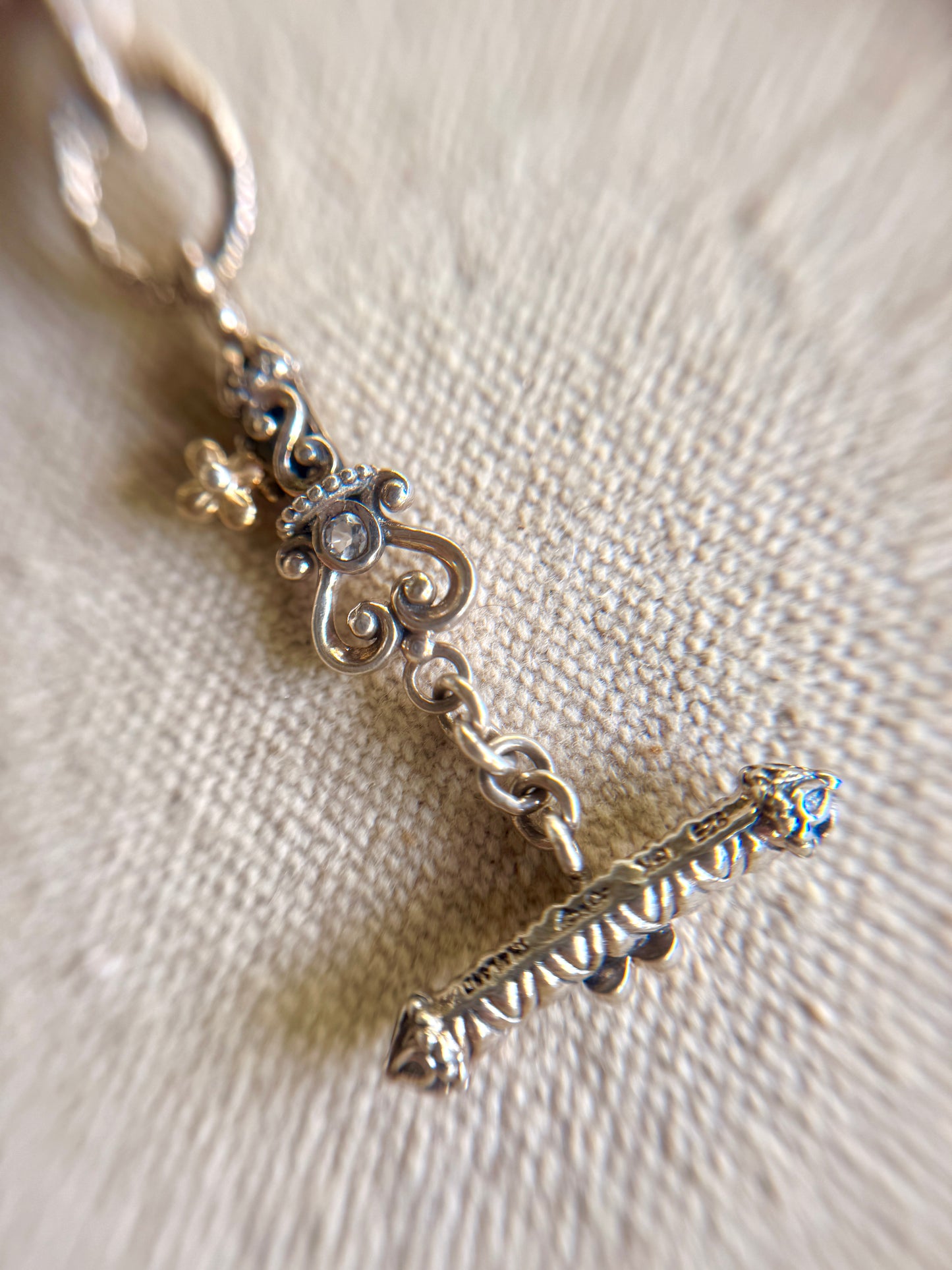 Pulsera de Plata con amatista, Citrino y Peridoto.