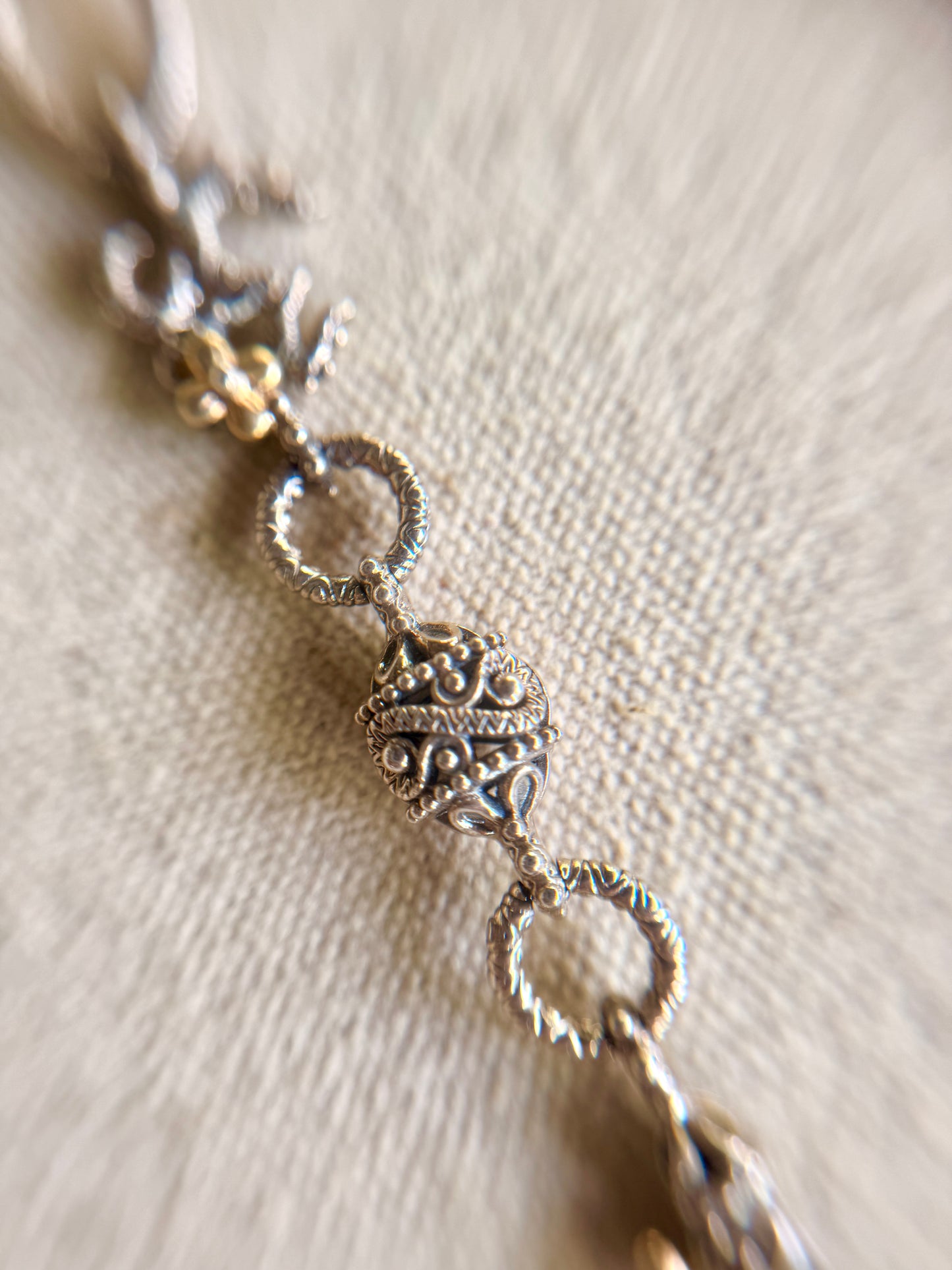 Pulsera de Plata con amatista, Citrino y Peridoto.