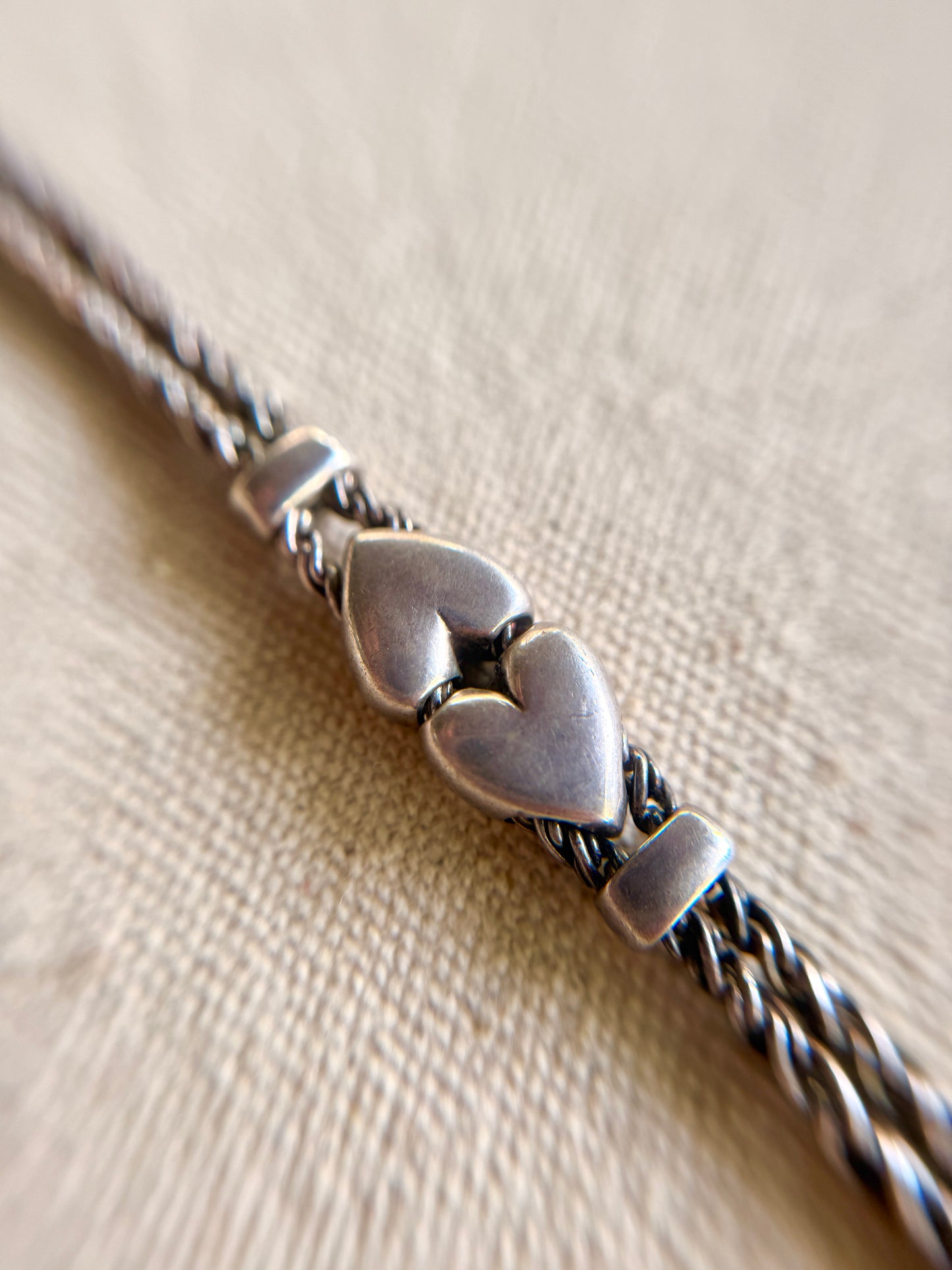 Pulsera de Corazones en Plata