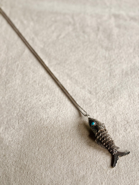 Collar de Pescado de Plata