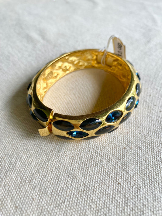Pulsera Ovalada con Esmalte Verde - Joan Rivers